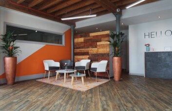 Reception at Reva Syke Road, Wizu Workspace in Bradford