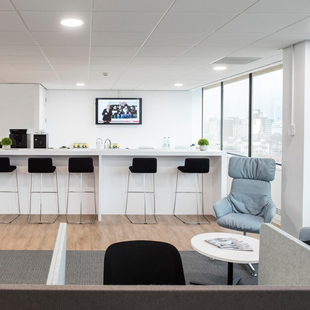 A breakout area in Albion Street, Regus, Leeds