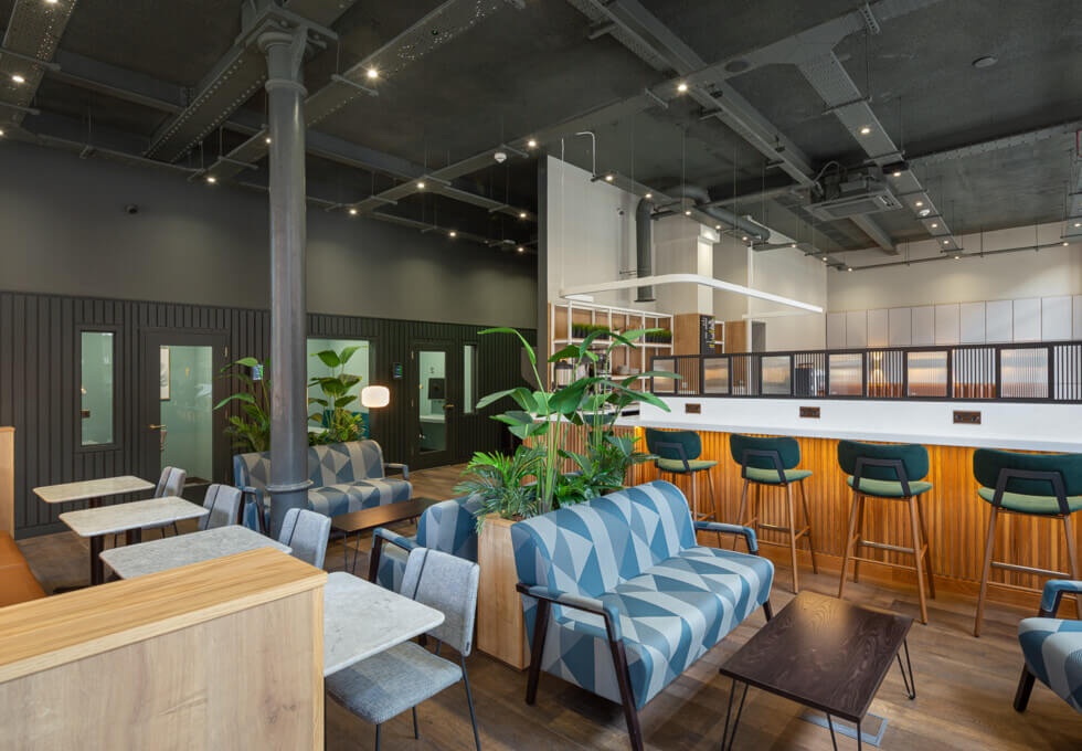A breakout area in Park Square West, Spacemade, Leeds