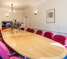 Boardroom at Park Square East, UBC UK Ltd in Leeds