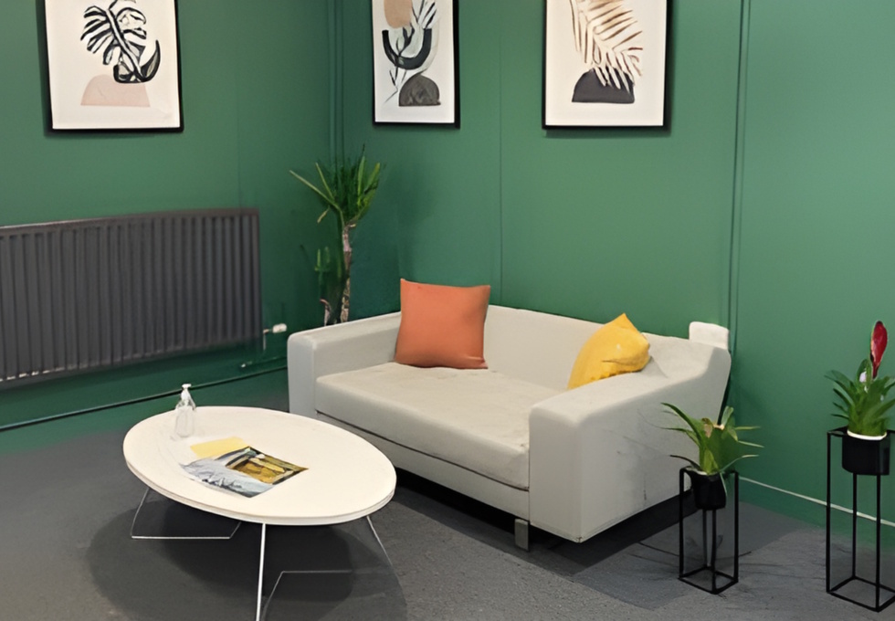 Breakout area at Oakhurst Avenue, Wizu Workspace in Leeds