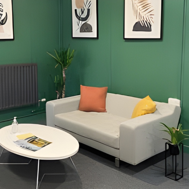 Breakout area at Oakhurst Avenue, Wizu Workspace in Leeds