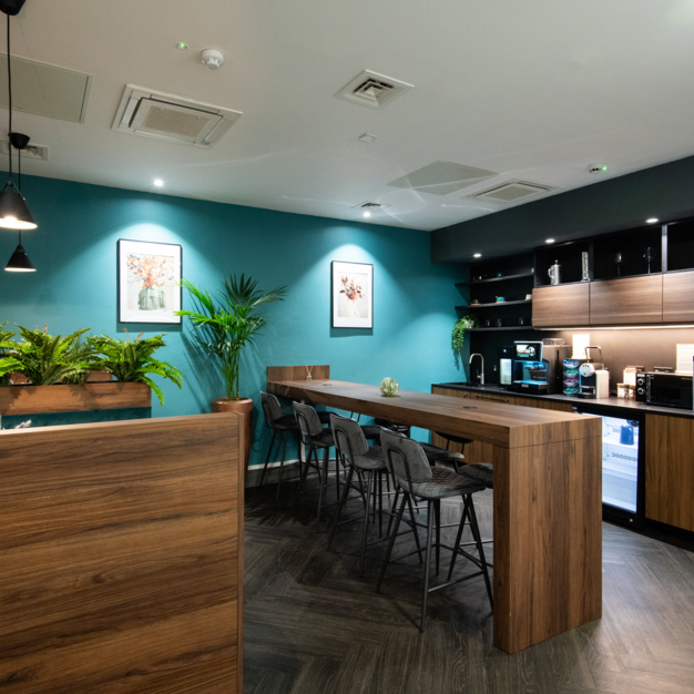 Kitchen at Park Place, Wizu Workspace in Leeds