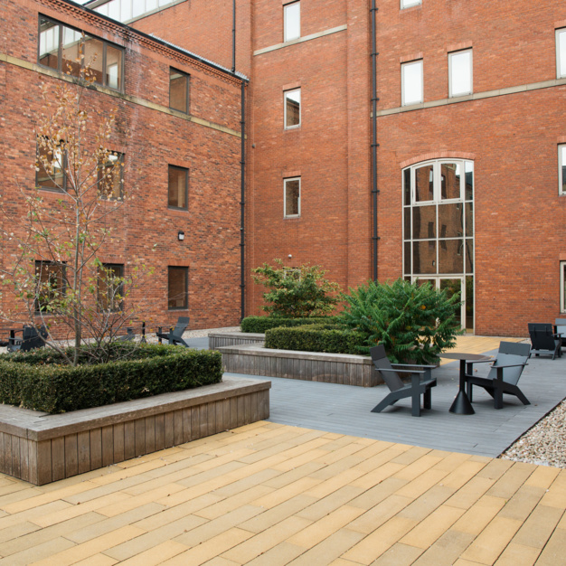 Outdoor space at Neville Street, Wizu Workspace in Leeds