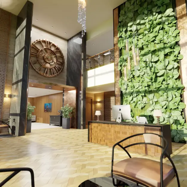 Reception area at Lower Wortley, Biz Hub in Leeds