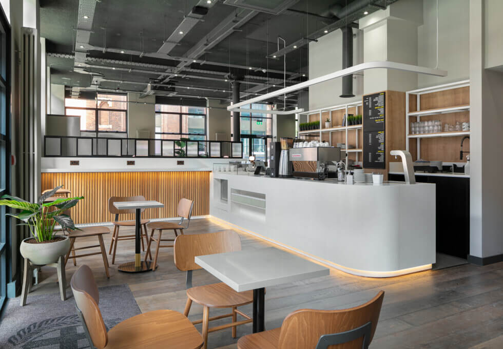 The café at Park Square West, Spacemade in Leeds