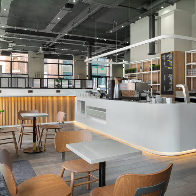 The café at Park Square West, Spacemade in Leeds