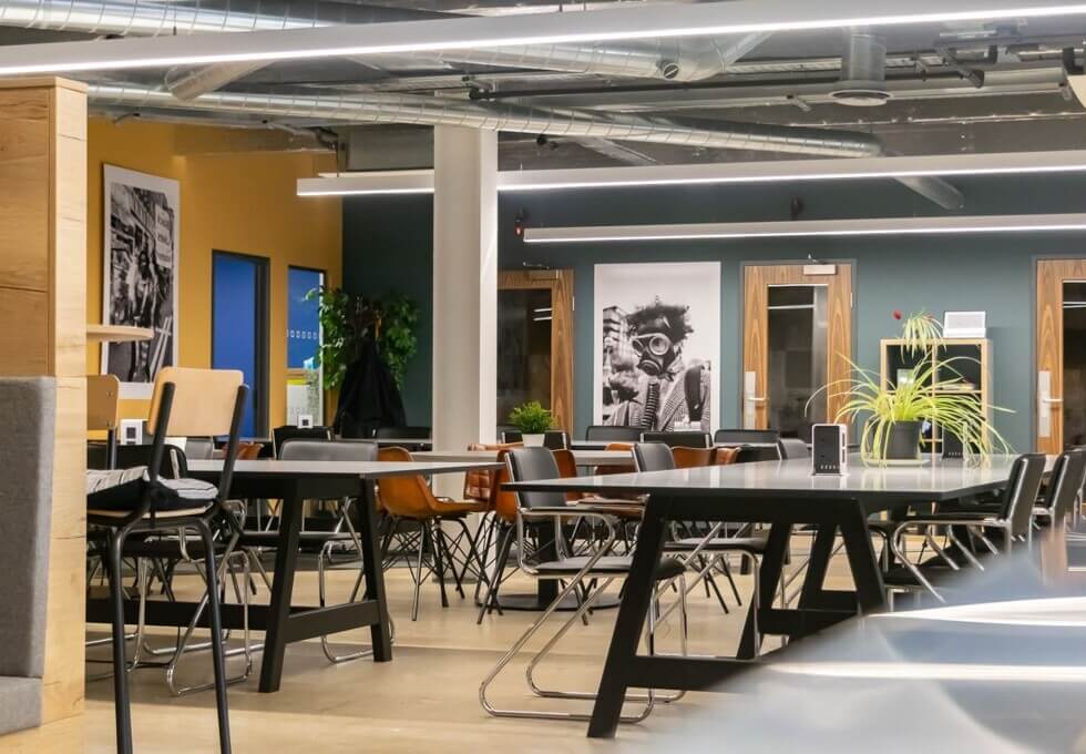 The communal space at East Parade, Avenue HQ Limited in Leeds