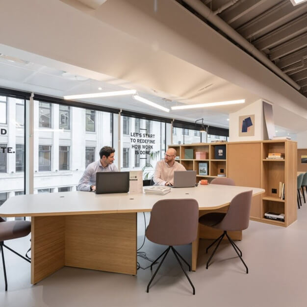 The communal space at Park Row, Regus in Leeds