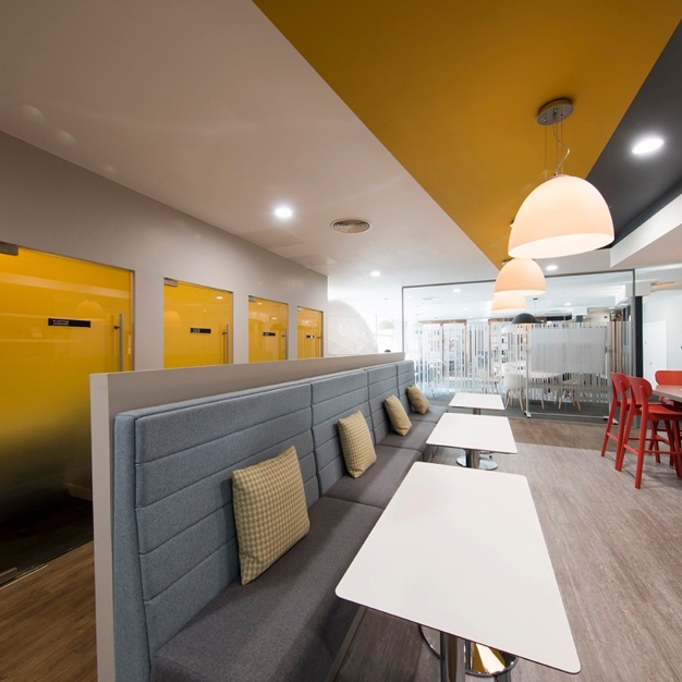The communal space at Princes Square, Regus in Leeds