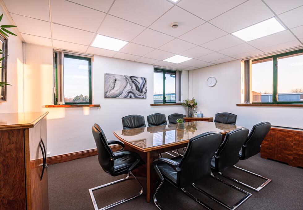 The meeting room at Beza Road, Century Office Ltd in Leeds