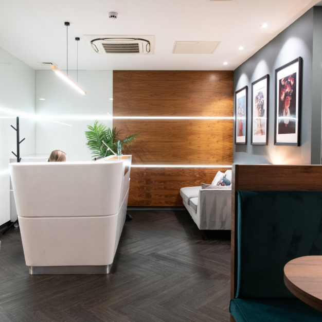 The reception at Park Place, Wizu Workspace in Leeds