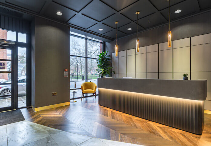 The reception at Park Square West, Spacemade in Leeds