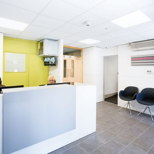 Reception area at Silver Street Head, Omnia Offices in Sheffield
