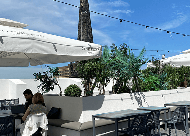 The roof terrace at Carver Street, Cubo Holdings Limited in Sheffield