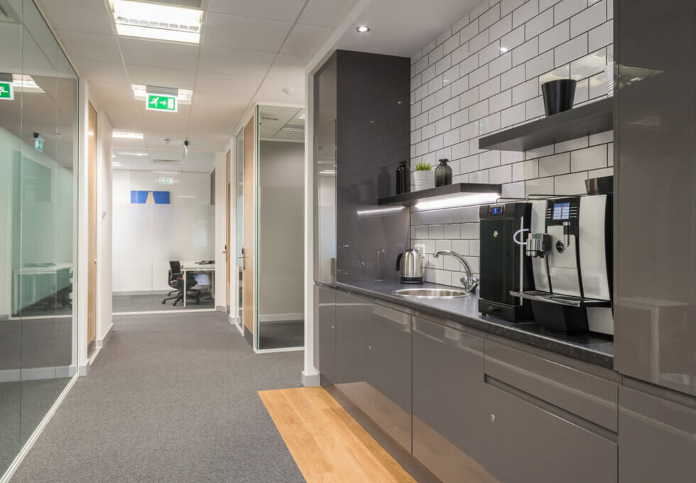 Kitchenette at Salts Mill Road, Regus in Shipley