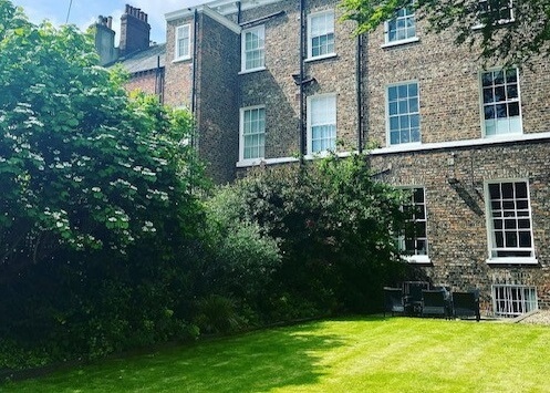 Roof terrace at Bootham, Blake House in York