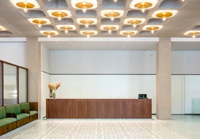 Reception area at Coleman Street, Industrious in Moorgate, EC2 - London
