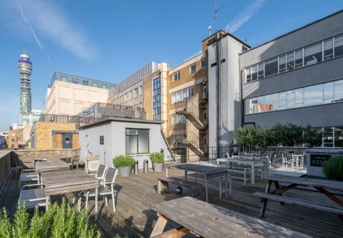 Use the roof terrace at 19 Berners Street, Kitt Technology Limited (Fitzrovia)