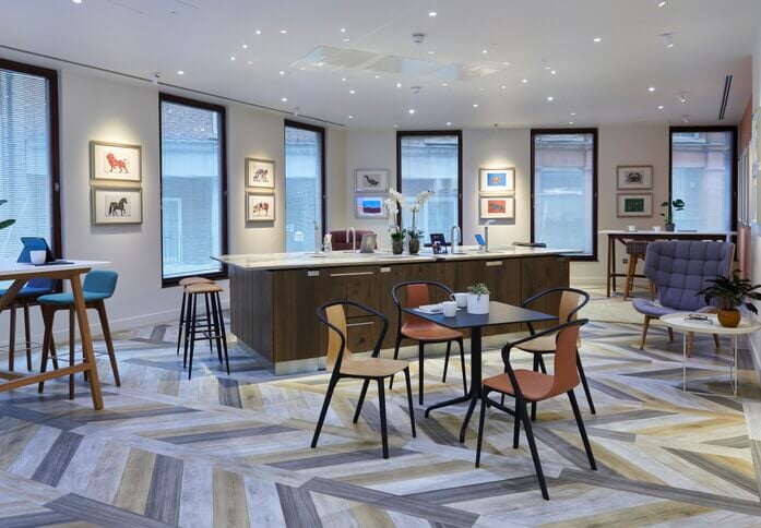 A breakout area in 6 Snow Hill, Beaumont Business Centres, Farringdon
