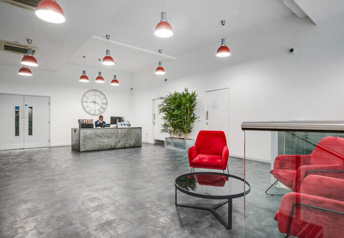 The reception at 15 Worship Street, Business Cube Management Solutions Ltd in Shoreditch, EC1 - London