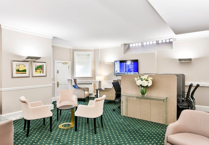 A breakout area in 23-24 Berkeley Square, The Argyll Club (LEO), Mayfair