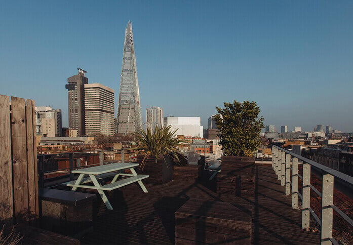 The roof terrace at Borough High Street, The Office Group Ltd. in Borough, SE1 - London