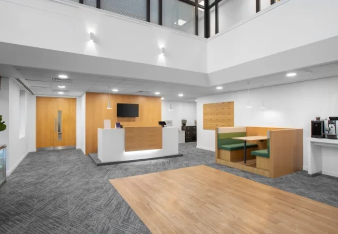 Reception area at Jubilee House, Regus in Brentwood