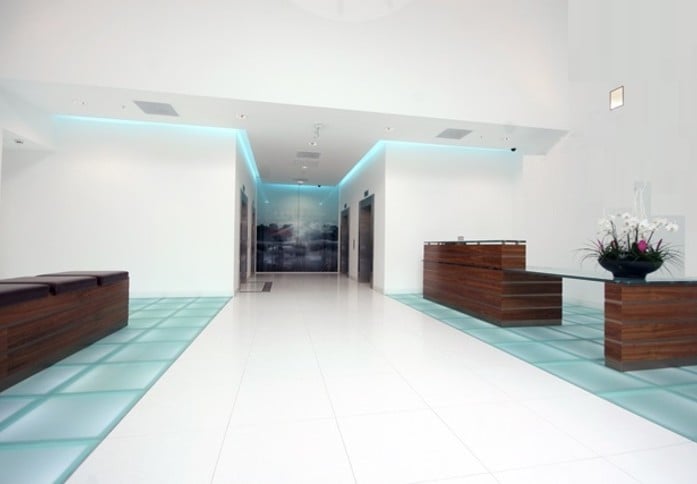 Reception area at Broad Gate, Pure Offices in Leeds