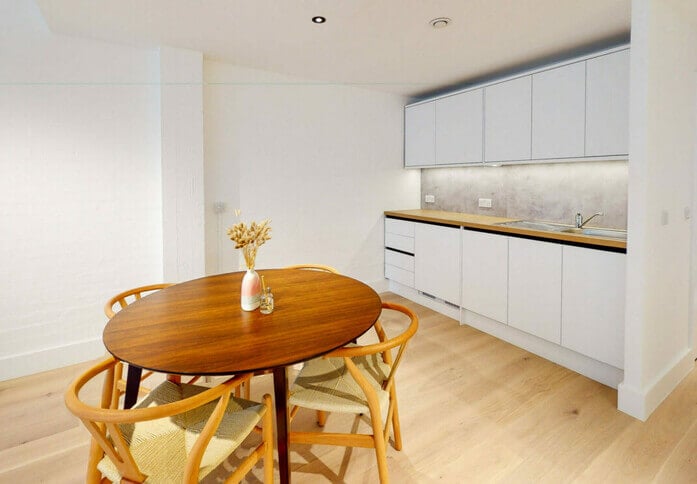 Dedicated kitchenette at Shoreditch Works, Rubix Real Estate Ltd (Managed) in Hoxton, N1 - London