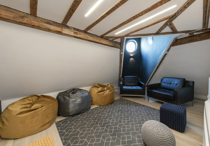 A breakout area in 53 Duke Street, RNR Property Limited (t/a Canvas Offices), Mayfair