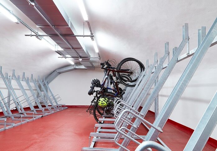 Cycle storage, Becket House, Prospect Business Centres (Bank)
