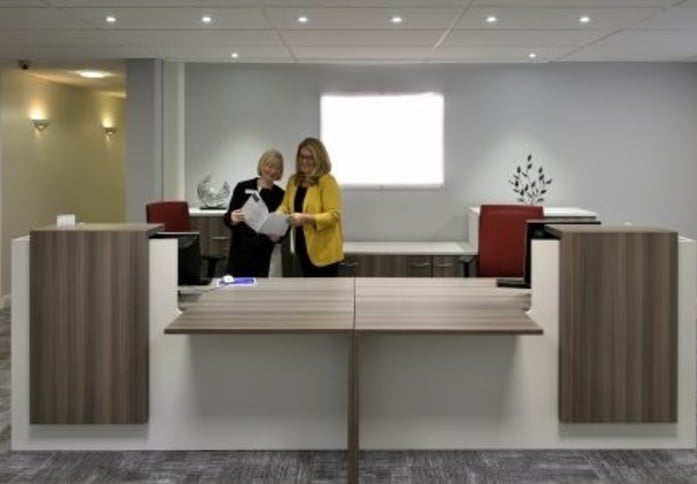 Reception area at Thursby House, United Business Centres Ltd in Bromborough