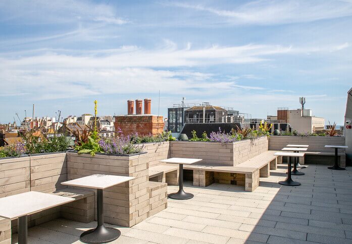 The roof terrace at Projects The Lanes, The Projects Brighton Ltd in Brighton, BN1 - East England