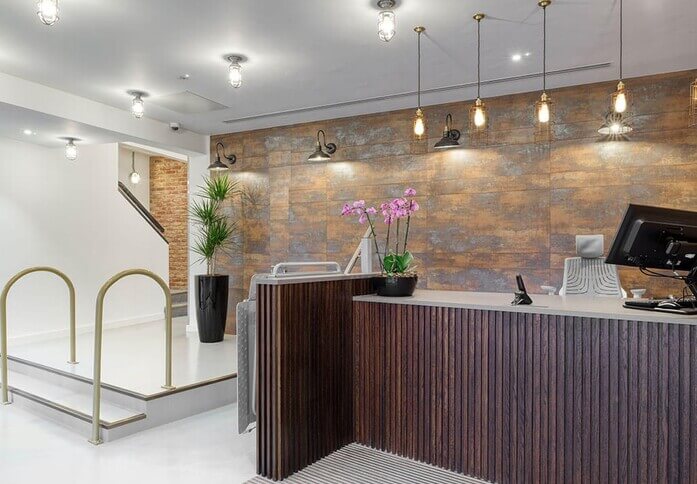Reception area at Baltic Street, Metspace London Limited in Clerkenwell