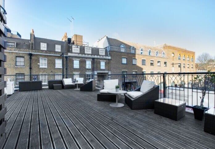 The outdoor area at Alpha House, Regus in Borough