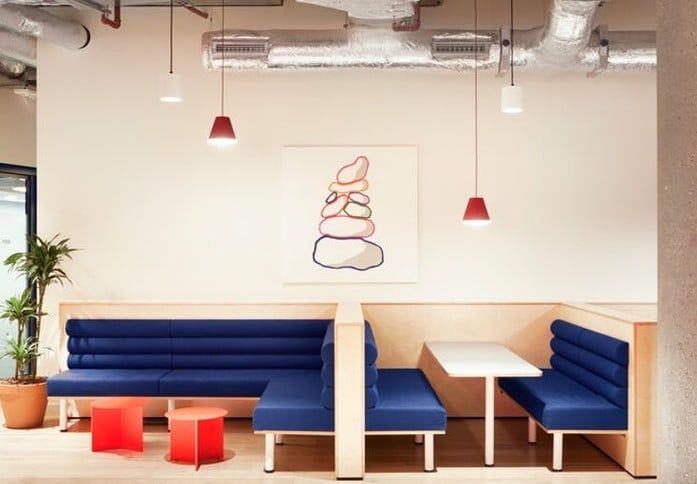 Breakout area at 1 Poultry, WeWork in Bank