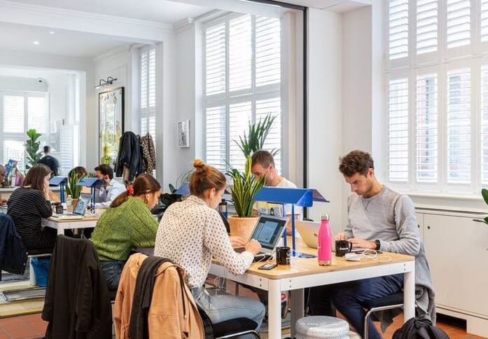 Shared deskspace at Manor House, WeWork in Soho