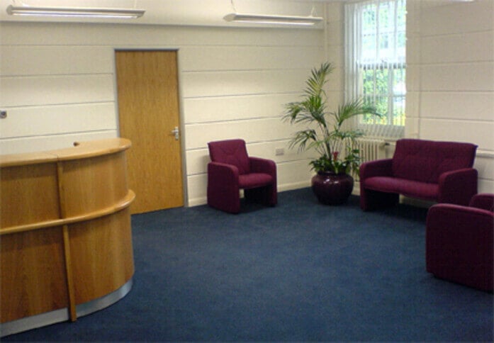 Reception area at County House, UKO Serviced Offices in Worcester