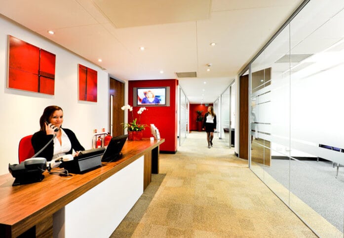 Reception area at Prospect House, Prospect Business Centres in Leeds