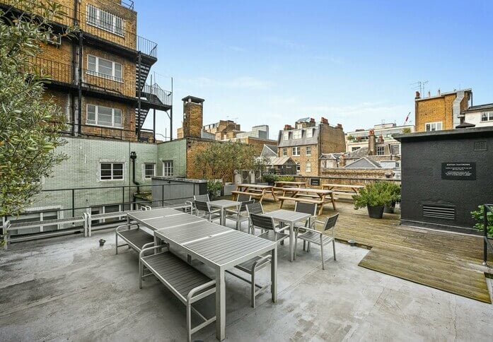 The roof terrace at 19-20 Berners Street, KONTOR HOLDINGS LIMITED in Fitzrovia, W1 - London