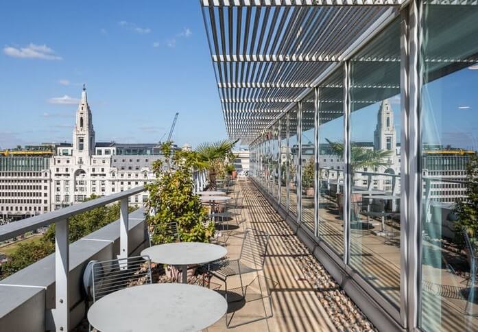 Balcony/terrace at 131 Finsbury Pavement - WeWork in Moorgate