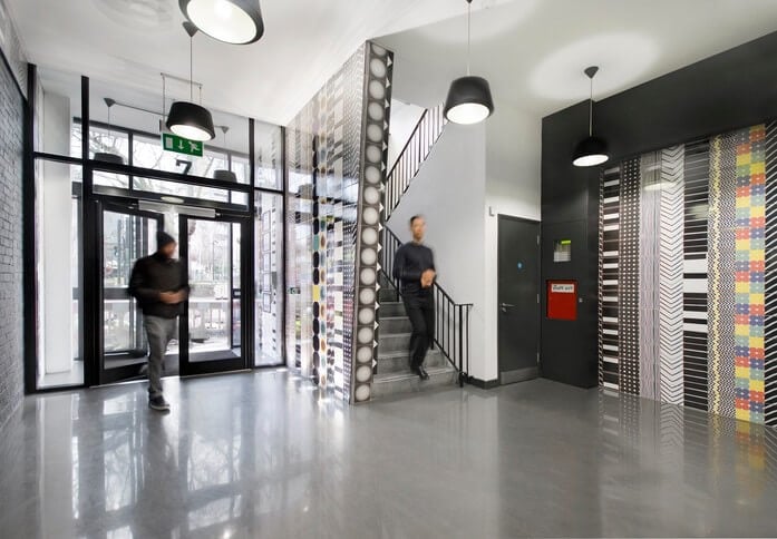 The foyer at E1 Studios, Workspace Group Plc (Whitechapel)