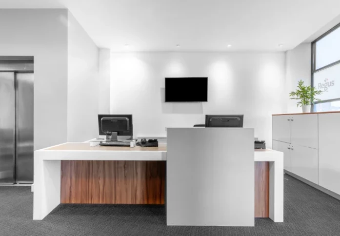 Reception area at St George's House, Regus in Leicester