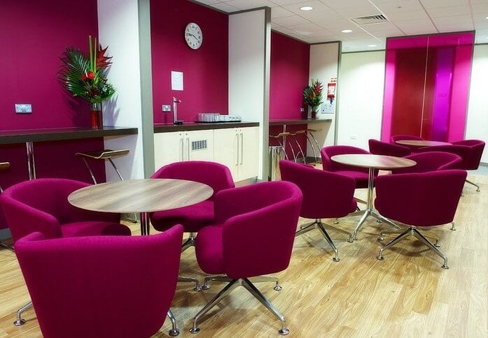 A breakout area in Imperial Court, The Serviced Office Company, Manchester