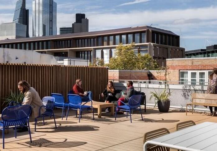 Use the roof terrace at Mansion House, WeWork (Mansion House)