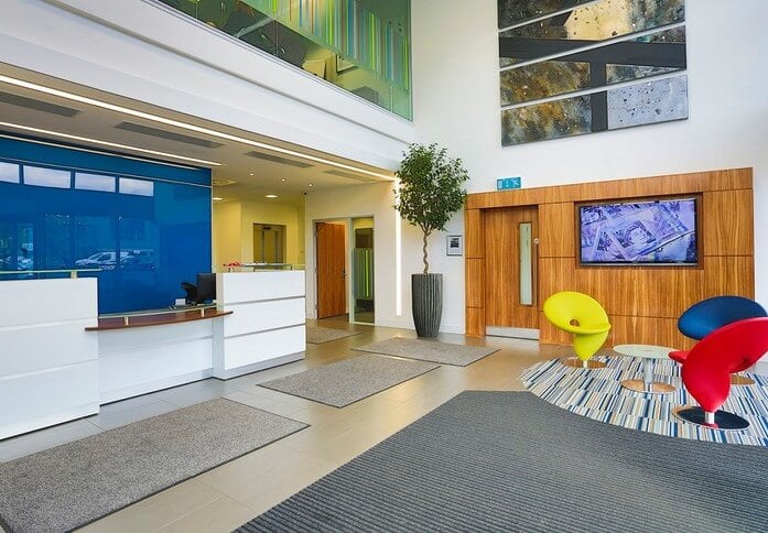 Reception area at Westpoint House, Bluesky Business Space in Westhill