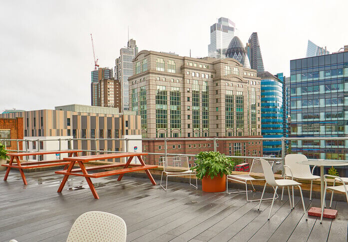 Use the roof terrace at The Exchange, The Office Group Ltd. (Aldgate, E1 - London)