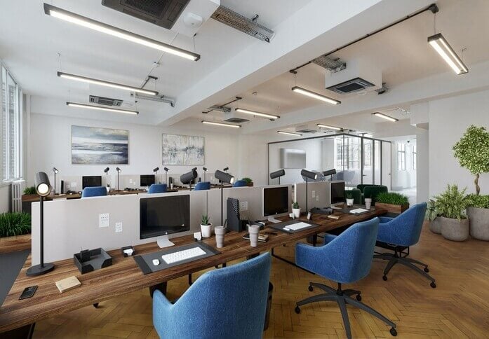 Dedicated workspace in 179 Tottenham Court Road, Kitt Technology Limited, Tottenham Court Road