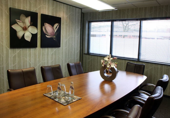 Boardroom at Merlin House, Rombourne Business Centres in Newport